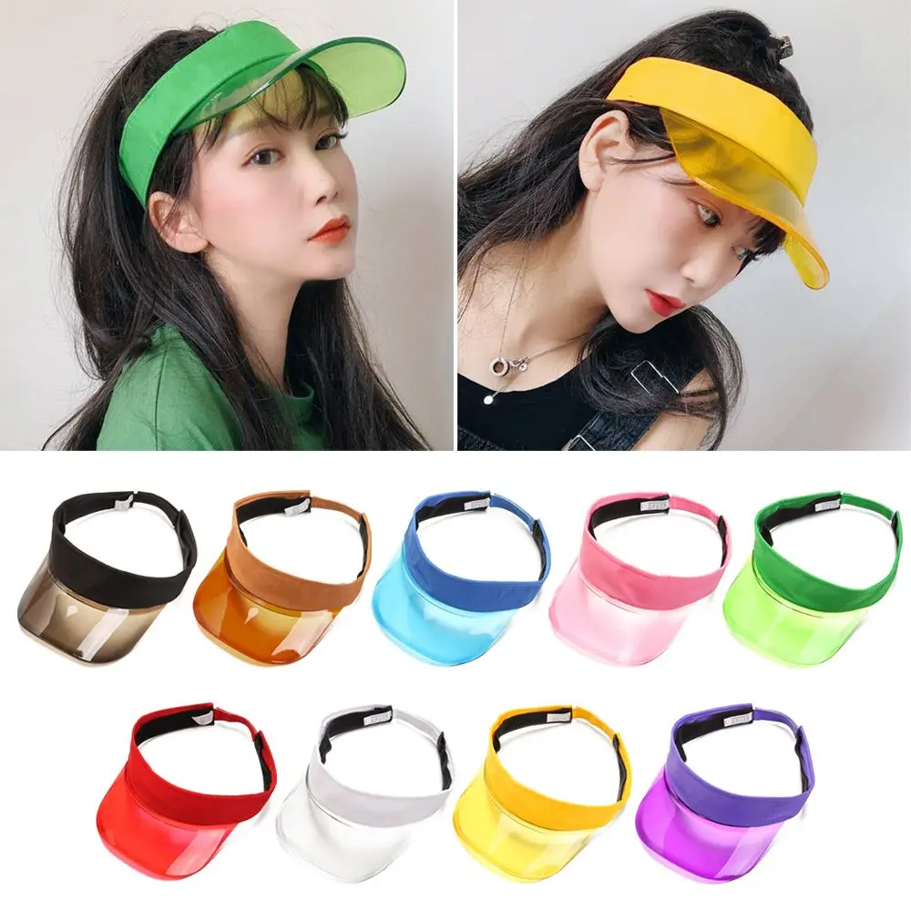 

Summer Travel Lightweight UV Protective Sun Visor Sports Hat Beach Cap PVC UV Protective Sports Hat Sun Visor Beach Cap