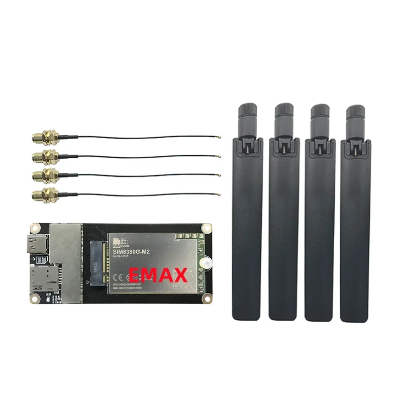 Grátis por DHL/Fedex SIMCOM SIM8380G-M2 com antena 5G + tranças MHF4 R16 5G Sub-6G 5G mmwave m.2 módulo substituir SIM8300G-M2