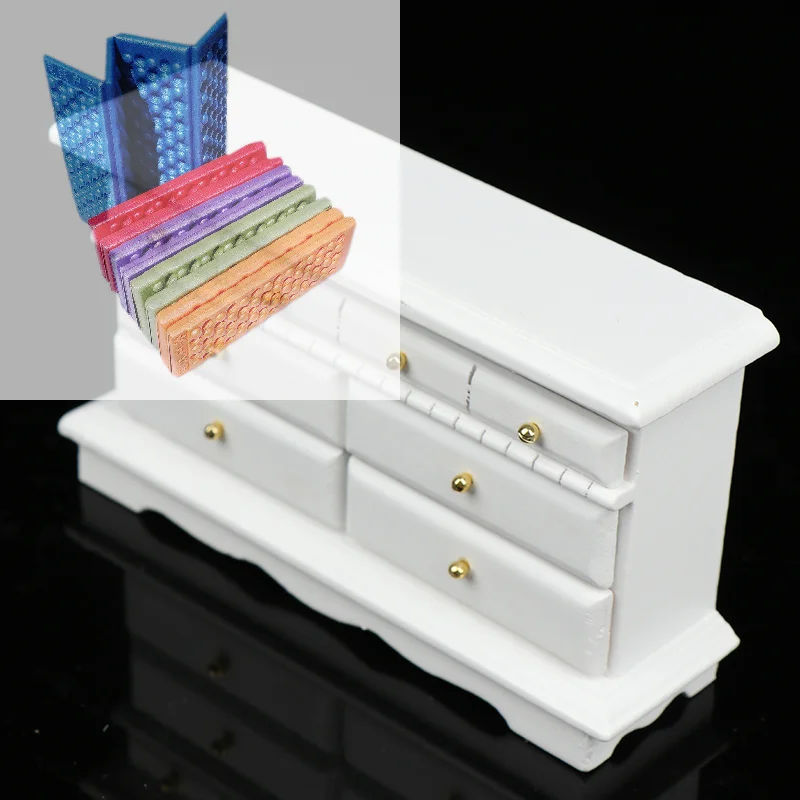 

1Pc New 1:12 Dollhouse Miniature Bedroom Side Cabinet Dresser Furniture Accessories