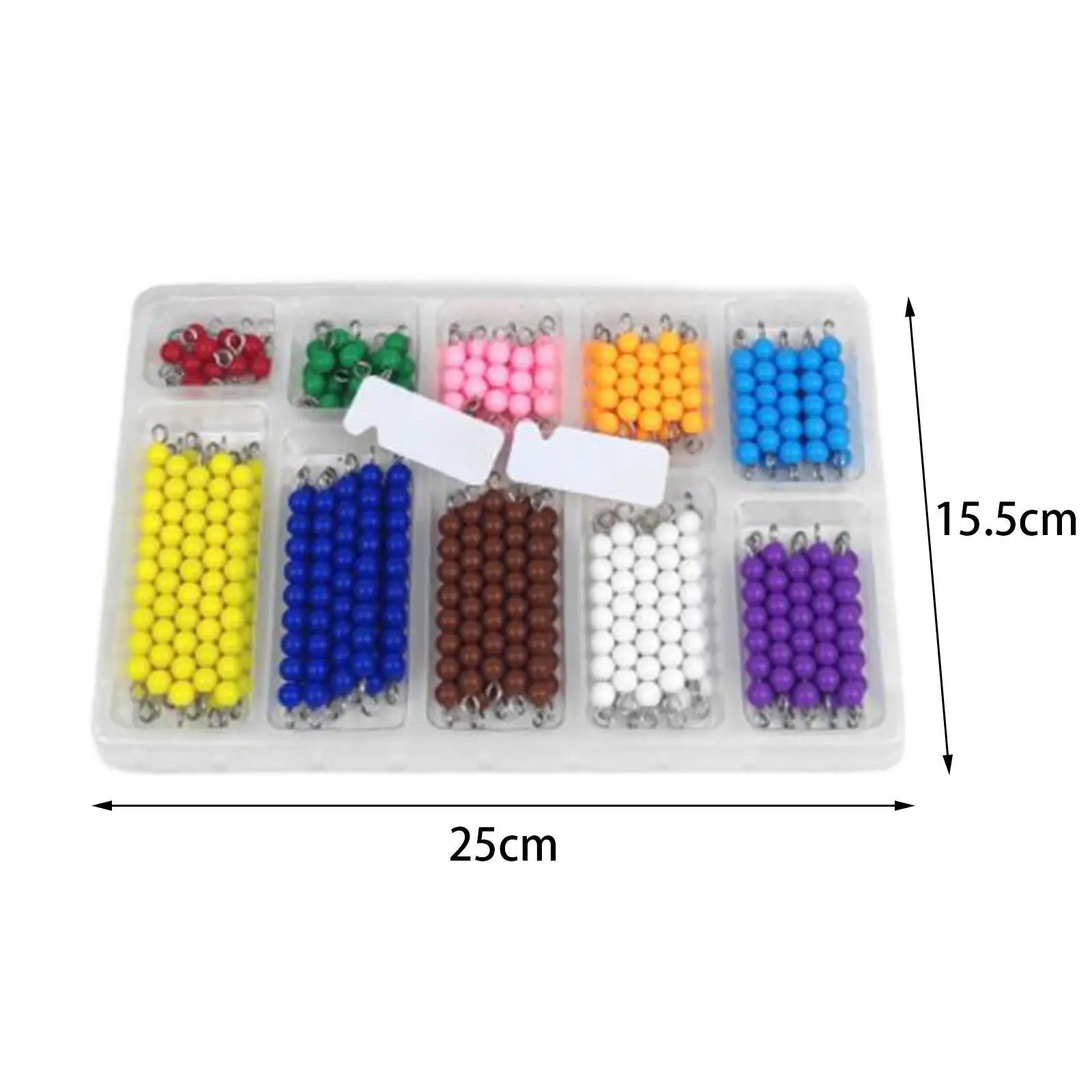 Imagem -06 - Montessori Math Toy Brinquedo Pré-escolar Matemática Clássica Reconhecimento de Cores Material Matemática para Idades 36 Anos