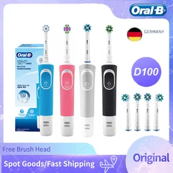 Orale B D100 2D Vitality spazzolino elettrico Timer 7600Rpm azione trasversale pulizia profonda e sbiancamento dei denti spazzolino da denti