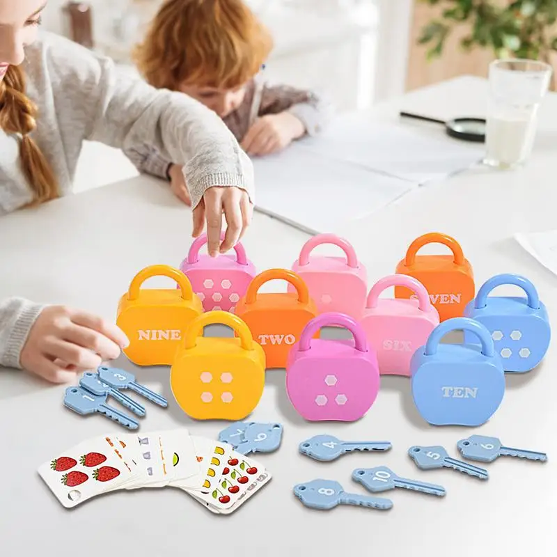 Lock And Key Game Numbers Matching And Counting Toys Fine Motor Toy Locks And Keys Learning Game Preschool Activities Toys Games