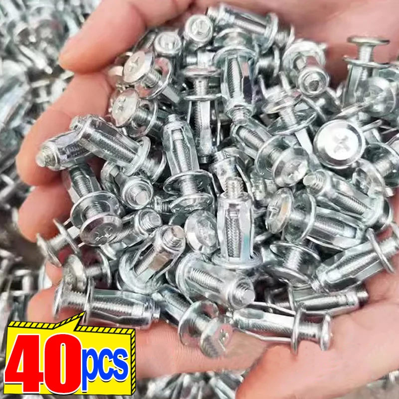 20/40PCS Jack Nuts Screw Petal Screw Anchors Expansion Plugs for Curtain Expansion Clamp Rivet Lock Bolt Jack Nut Bolt Fasteners