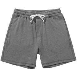 Akkad Kuti-Shorts d'entraînement athlétiques décontractés pour hommes, taille élastique, entrejambe de 5 pouces, 100% coton, super shorts avec cordon de serrage de proximité