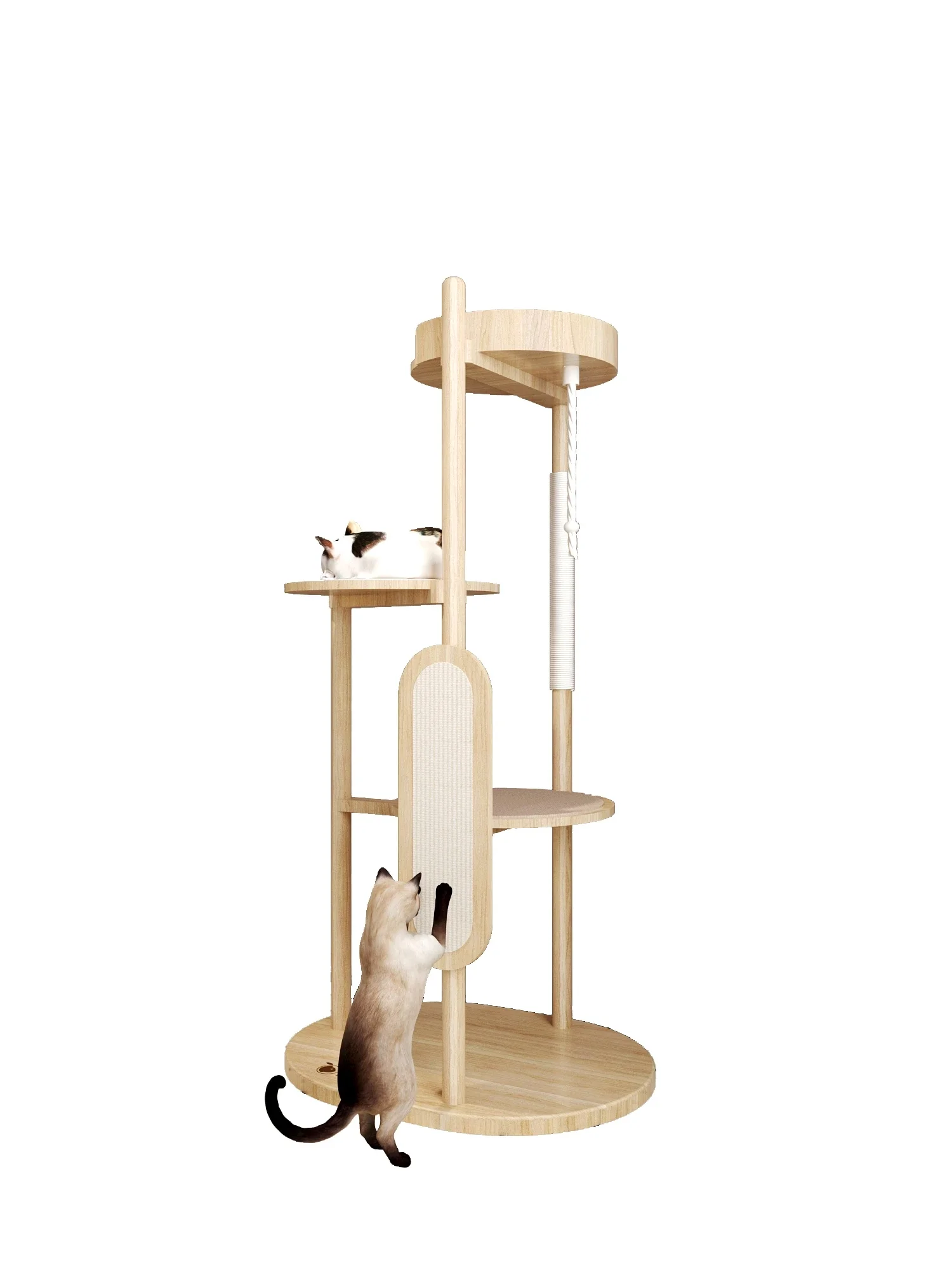 Cat Tree Thick Wooden Pet Supplies Universal Jumping Platform Simple Cat Climbing Frame Cat Nest