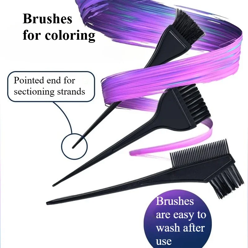 4Pcs Professional Hair Dyeing Kit Hair Color Dye Bowl Stirring Brush For DIY Hair Coloring Bleaching Salon Home Hair Dye Tools image 3