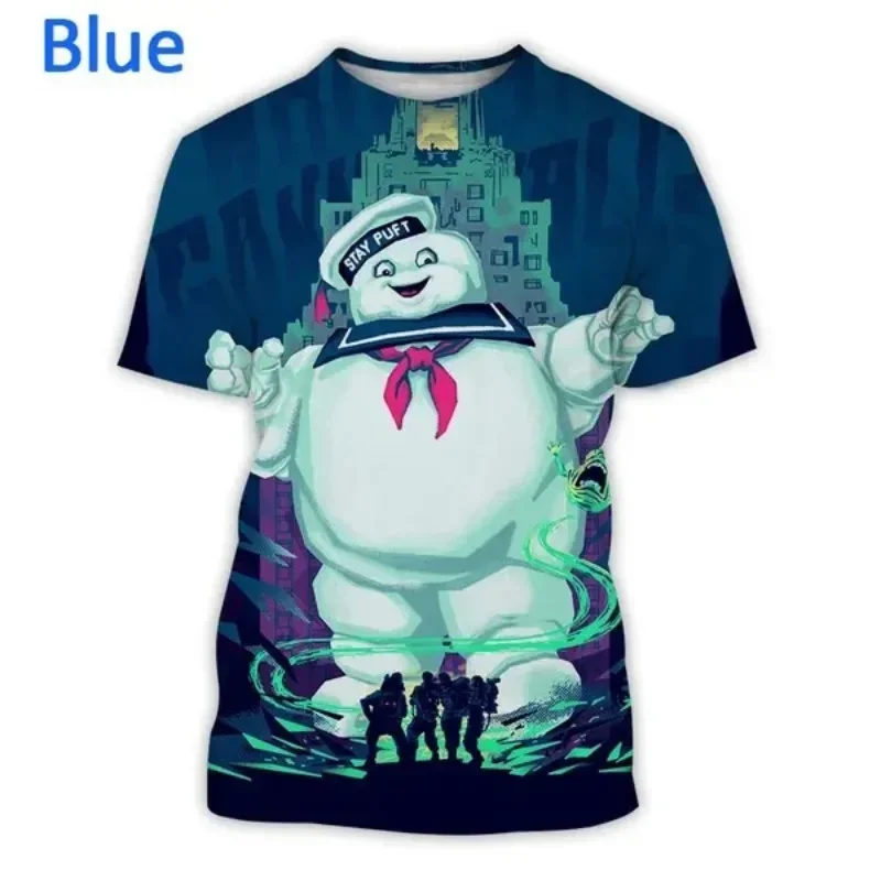 Ghostbusters 3D Print T-shirt Personality Hip Hop Men and Women Casual Round Neck Fun T-shirt Men\'s Sports Short Sleeve Tops