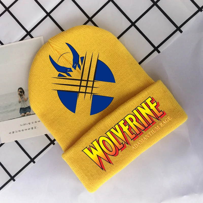 MARVEL Deadpool and Wolverine Knitted hat keep warm cartoon periphrey knit cap boys girls street wear outdoor 2024 new fashion