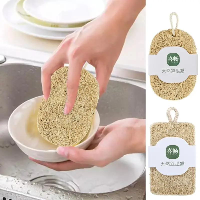 Esponja de cocina para lavar platos, esponjas reutilizables para limpieza del hogar, cepillo multifuncional para olla de melón y agua, sartenes de cocina