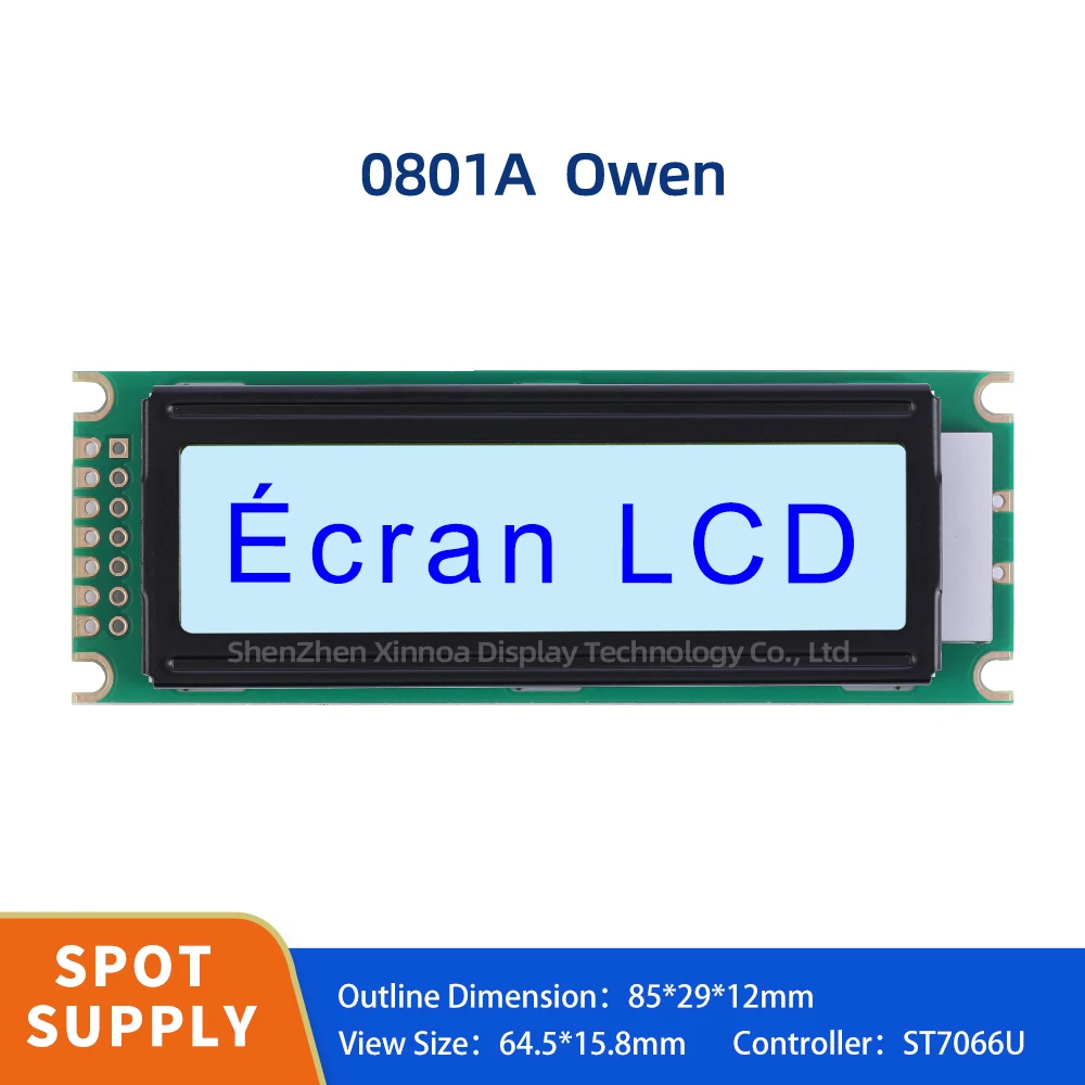 Three Year Warranty LCM Display Module 0108 LCD 85X29X12MM Gray Film Blue Letters European 0801A Liquid Crystal Display