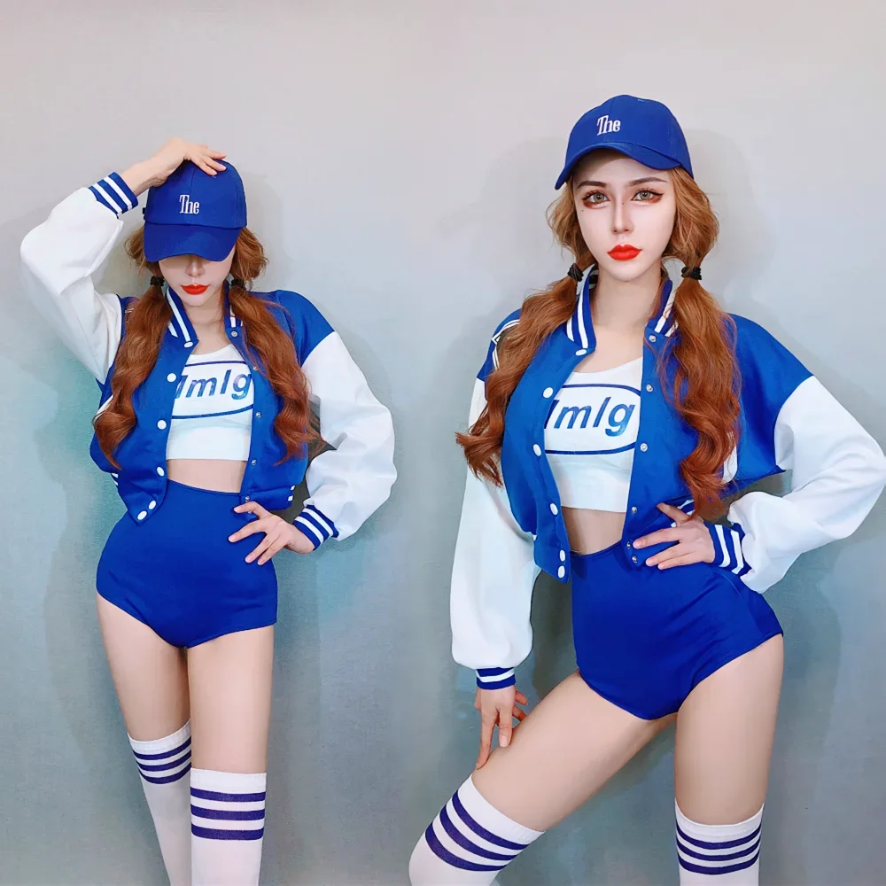 Bar ds Performance Kleidung neue koreanische Tanz mädchen Gruppe sexy Hip Hop Jazz Tanz kostüme Frauen Gogo Outfits Bühnen kostüm dn10841