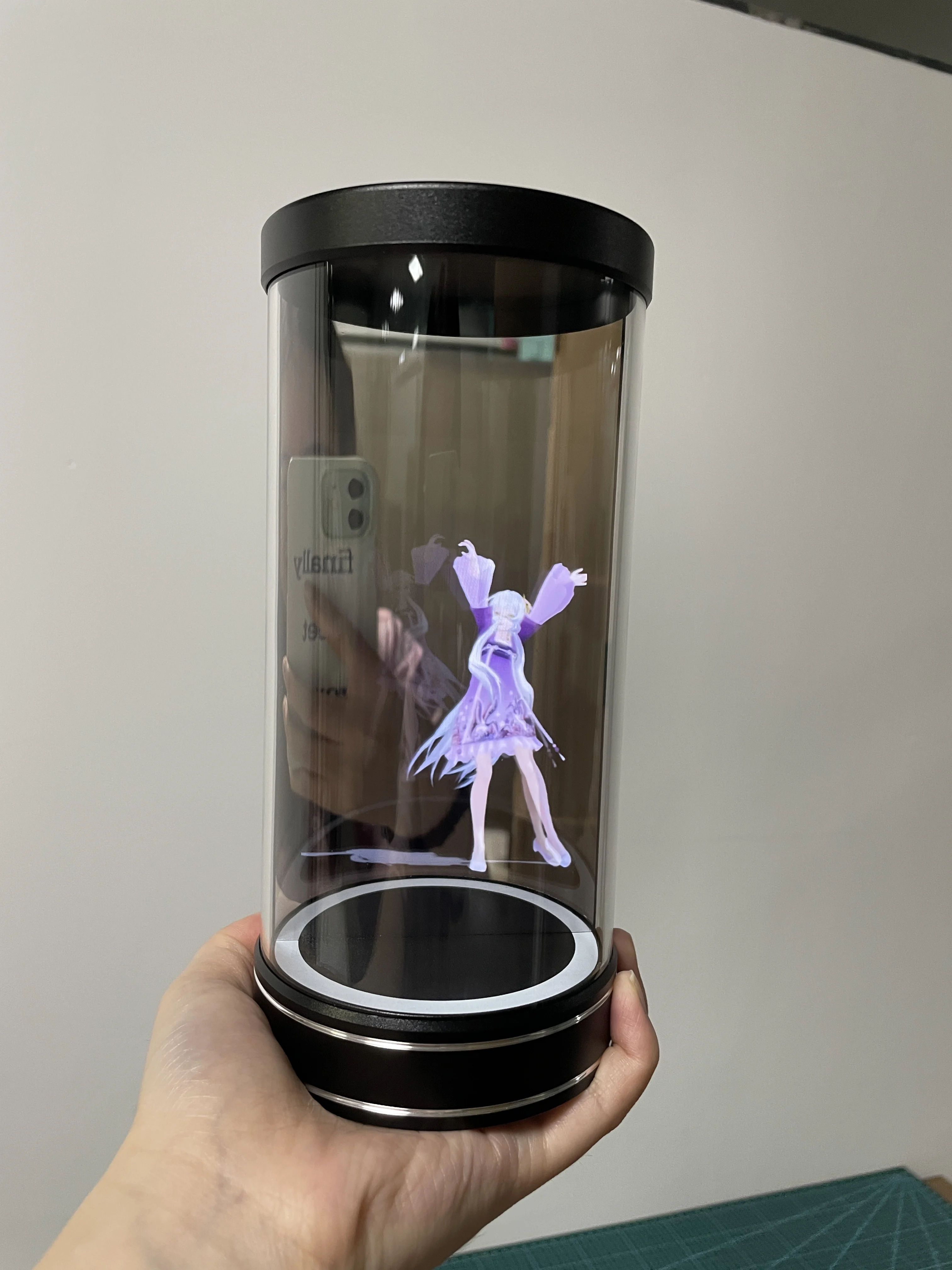 2026 NEW Arrival Handheld 3D Holographic Cylinder Hologram Display 5inch Transparent  Holo Tube