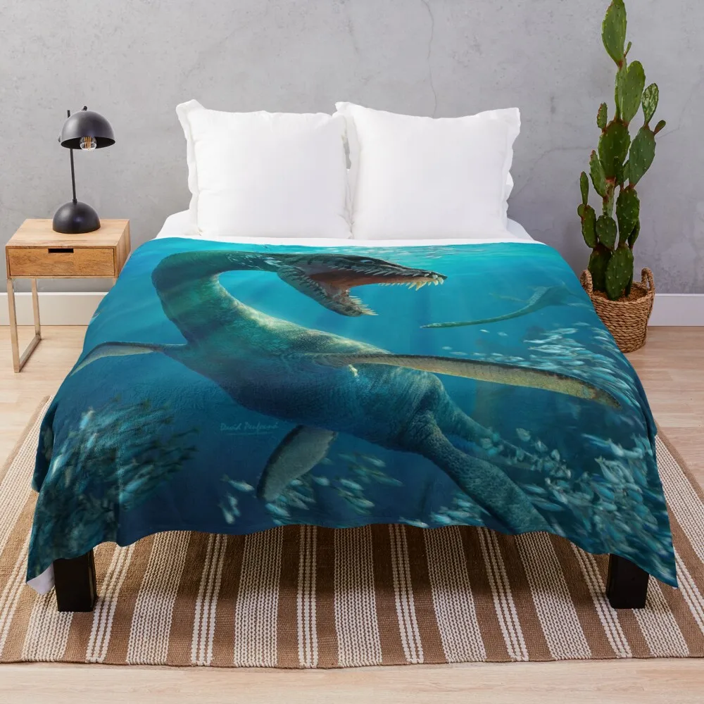 

Plesiosaurus Throw Blanket Beautifuls Shaggy Luxury Blankets