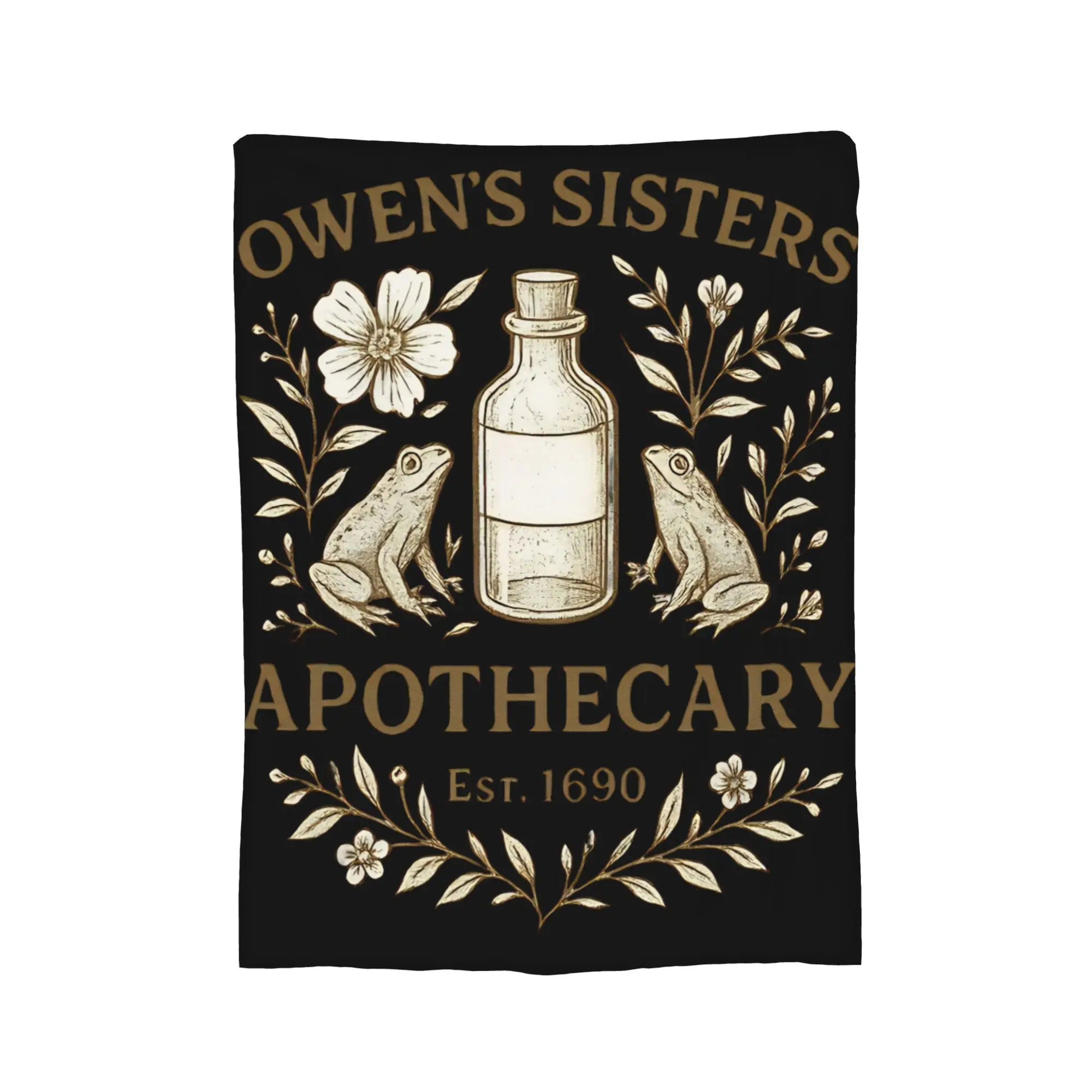 Owen's Sister Apothecary Cute Halloween Cottage Core Blankets Practical Magic  Flannel Vintage Warm Throw Blanket for Bedspread