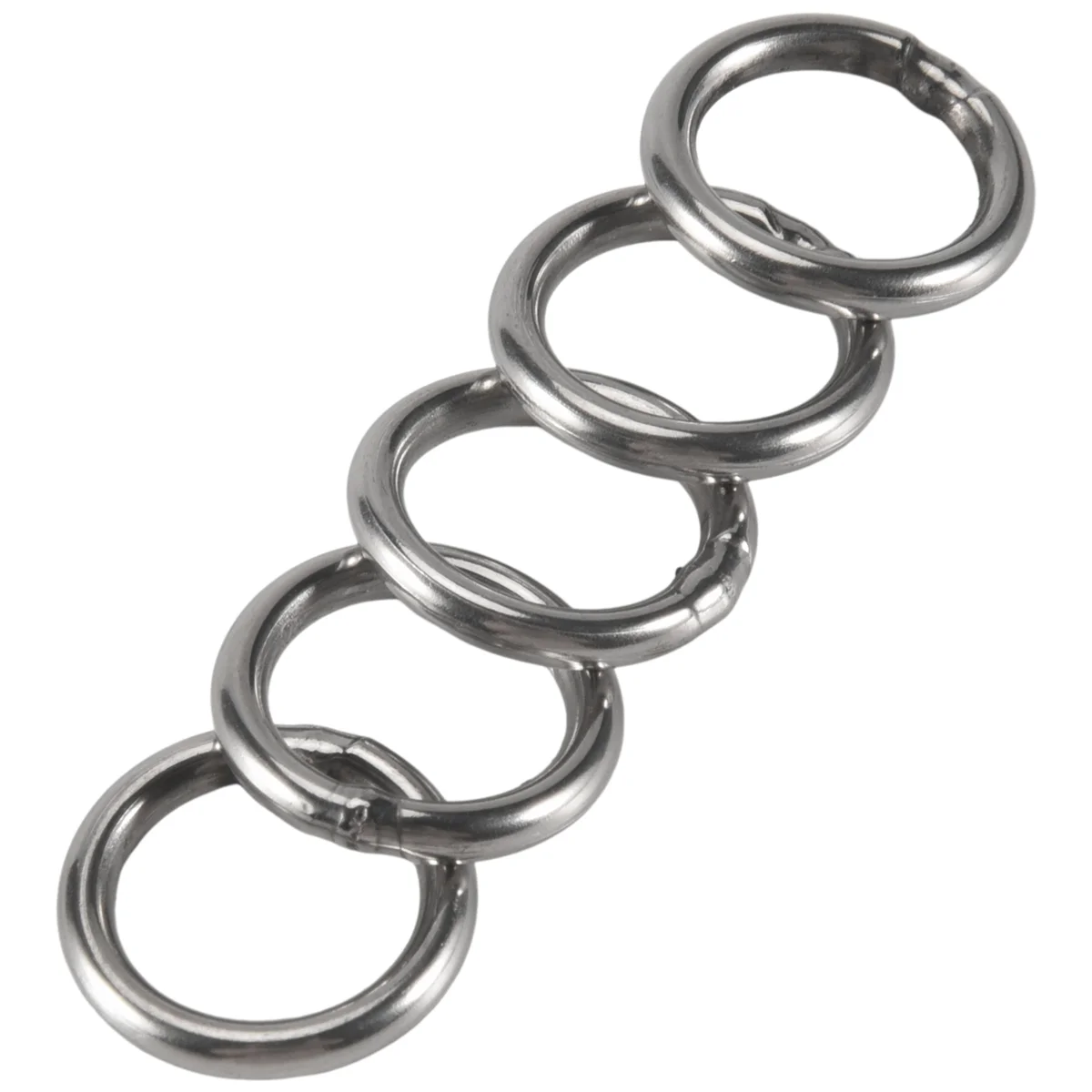 X11AA 20mm x 3mm Stainless Steel Webbing Strapping Welded O Rings 5 Pcs