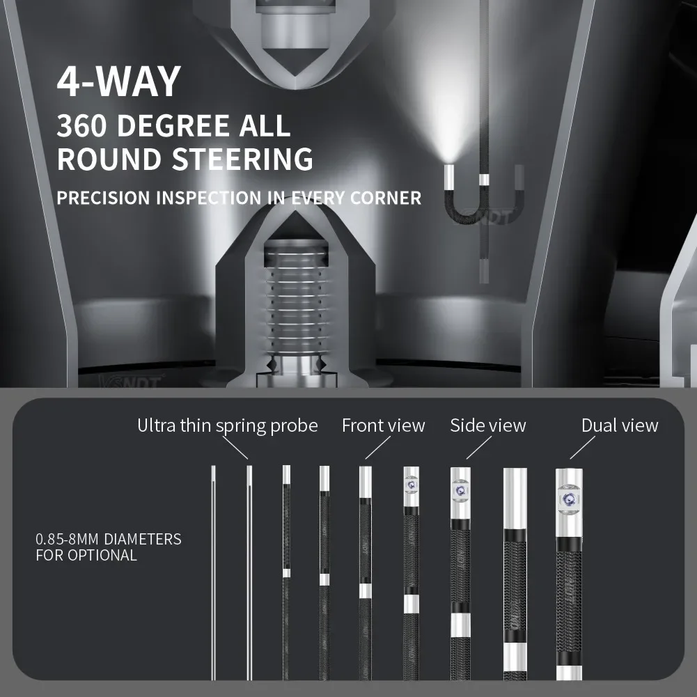 

Good seller Small diameter borescope 5 Inch Screen HD IP67 Optical Fiber Industrial Videoscope Endoscope Inspection Camera for s