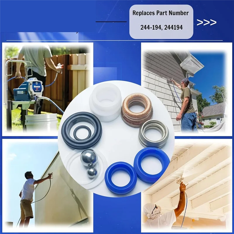 CHCH для запасных частей для распылителя краски 390-4-PK 244194 Комплект для ремонта насоса (2, 230, 295, 390, 395, 490, 495, 595,