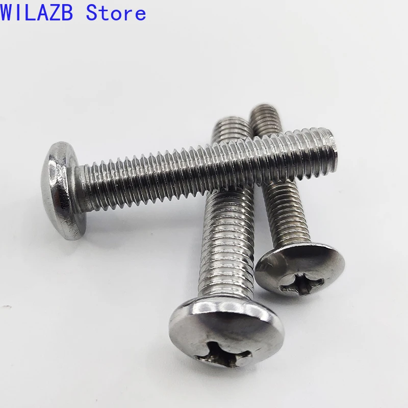 2/5/10/50 Uds M2 M2.5 M3 M4 M5 M6 M8 Mini Micro pequeño GB818 304 tornillo de cabeza Phillips cruzada de acero inoxidable perno redondo