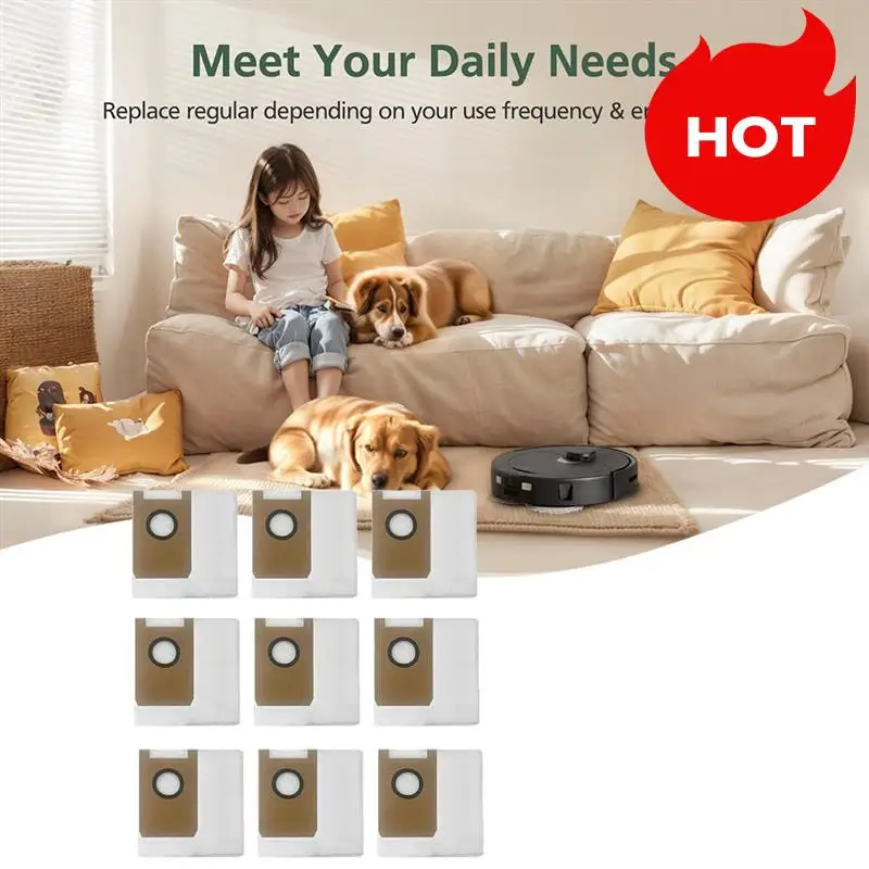 A01V-9 Pcs Dust Bags For Loorow AT800 Sweeper Accessories Built To Last And Work Well