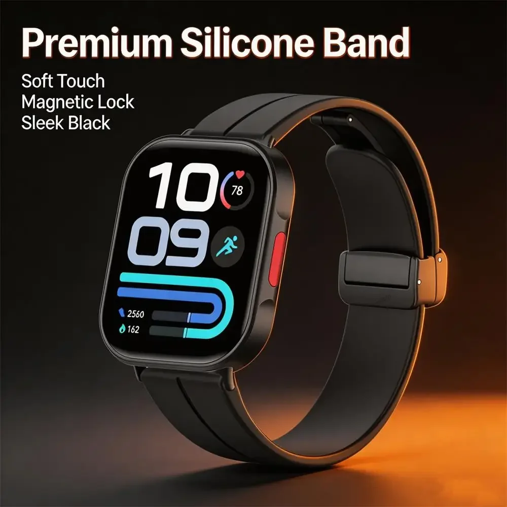 Strap for Redmi Watch 6 Lite 6Active 6 5 4 Magnetic Folding Buckle Silicone Strap Correa for Mi Band 8/9/10 Pro Watch Watchband