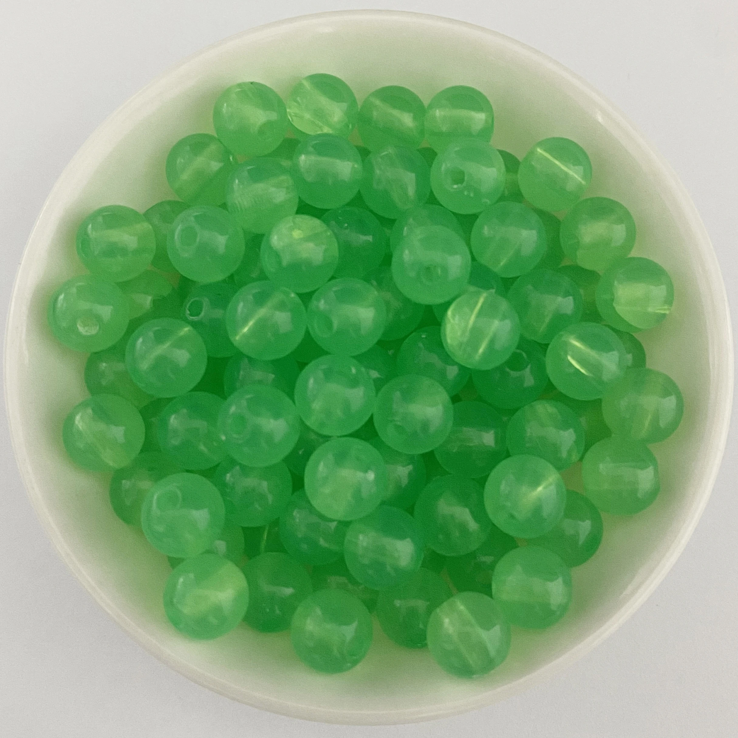 Transparente Kaugummi-Acryl-Abstandsperlen in runder Form, 6, 8, 10 mm, Größe wählbar, für die Schmuckherstellung. – Detail 13