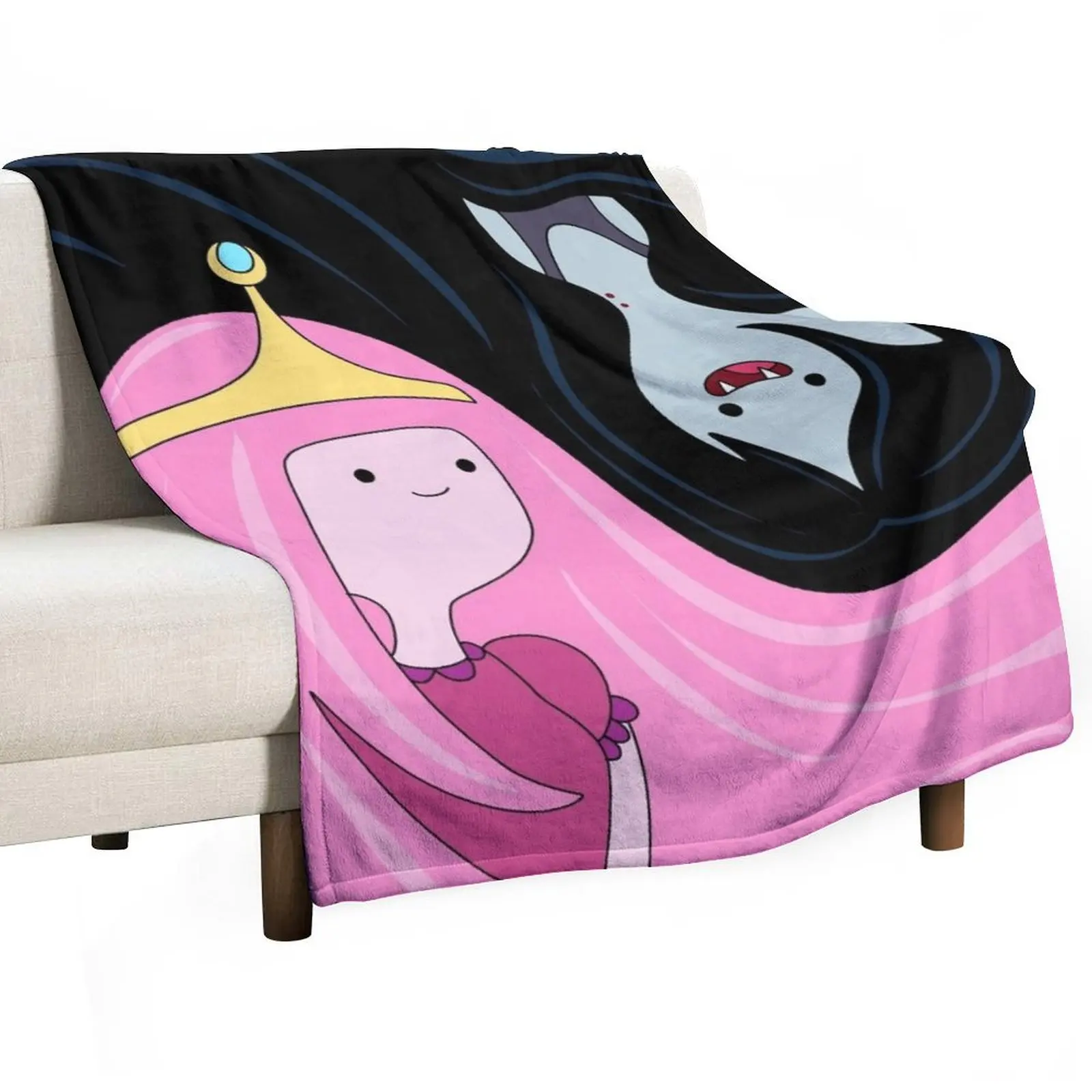 Princess Bubblegum and Marceline Throw Blanket Summer Beddings Decorative Beds Warm Blankets