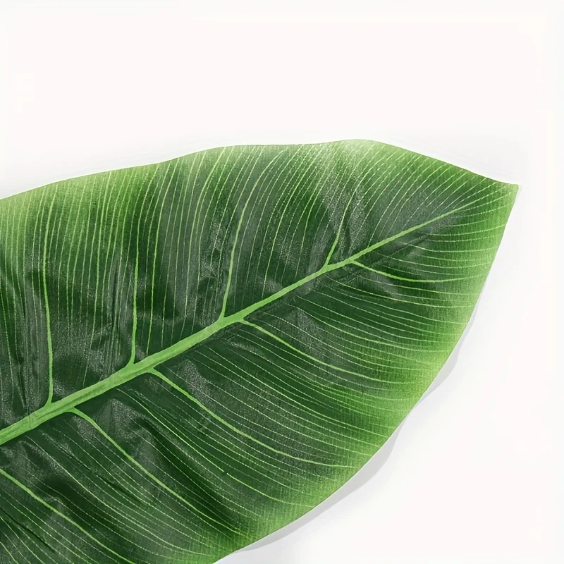 10pcs Green Realistic Artificial Banana Leaf Palm Branches Weddings Christmas Thanksgiving Office Home Garden Decoration Foliage - view 5