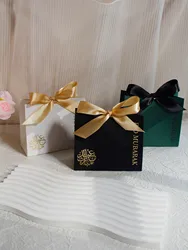 Eid Mubarak Gift Boxes Paper Candy Cookie Packaging Bag Ramadan Kareem Decor Islamic Muslim Party Supplies