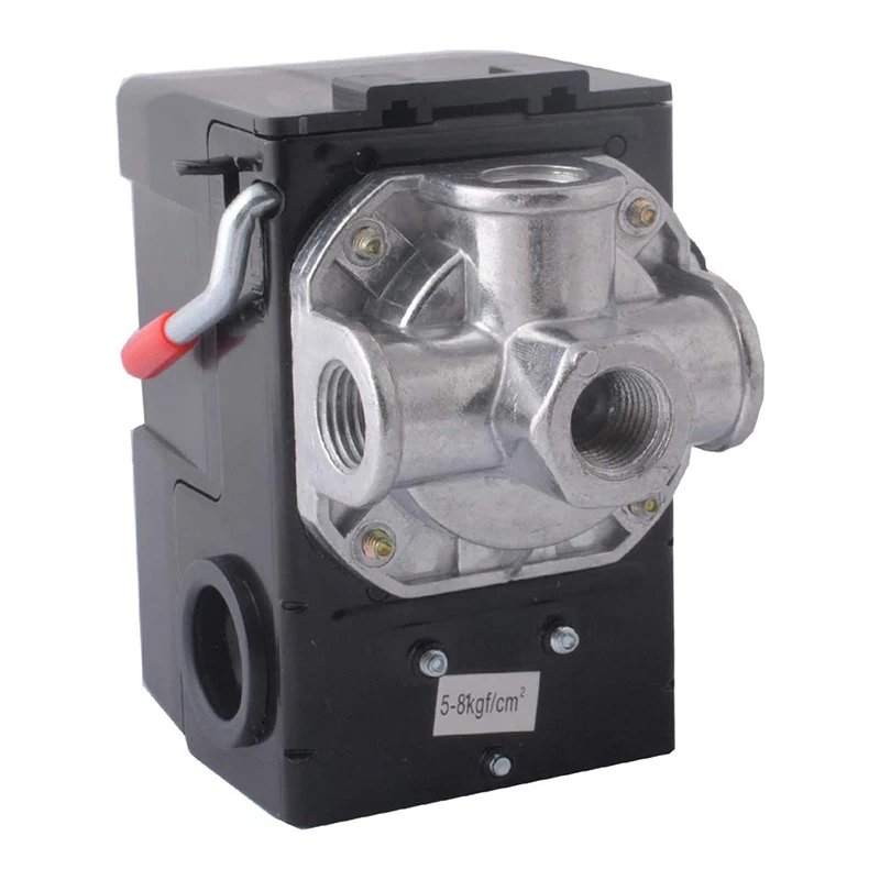 Interruptor de pressão do compressor de ar DIY LF10-4H, controle de pressão do compressor de 4 portas NPT1/4, ON 95PSI OFF 125PSI, 20A, entrada 120V/60Hz
