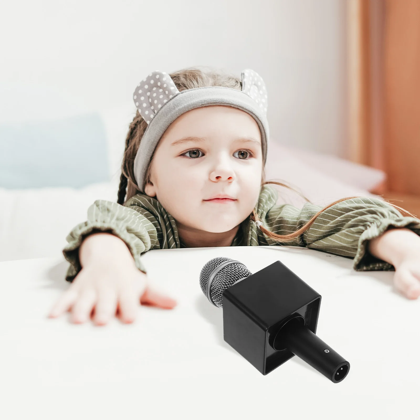 

Simulation Pretend Microphone 18Cm Square Cube Flag Kids Role Play Party Accessories Lightweight Portable Creativity Booster No