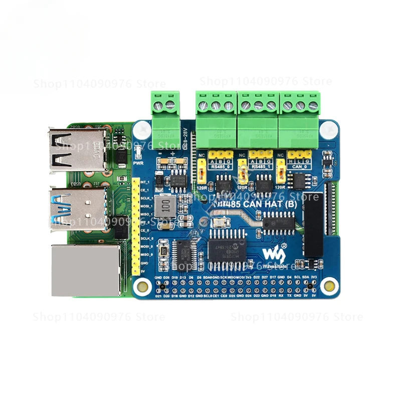 

Isolated expansion board, dual RS485 + CAN SPI interface communication, built-in multiple protection circuits