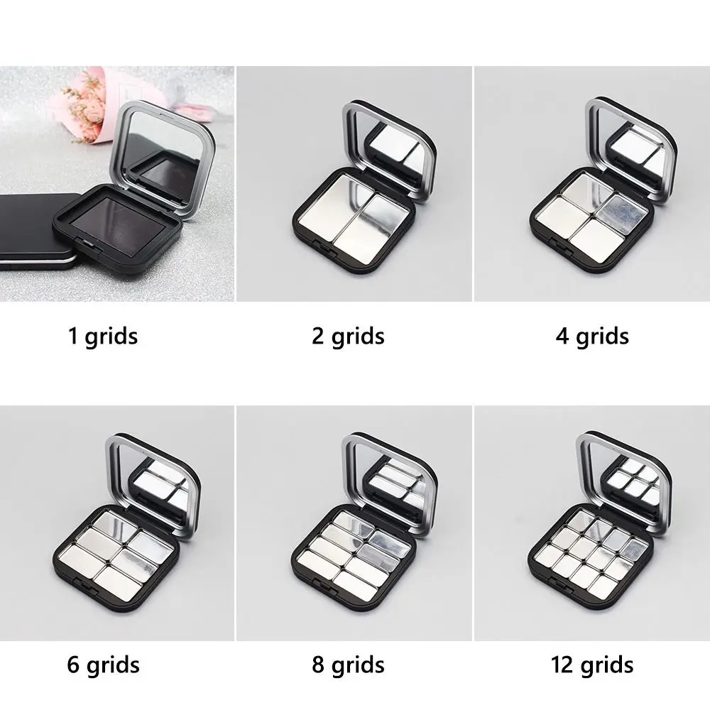 Tavolozza di ombretti fai-da-te multi-griglie vuota con tavolozza di trucco magnetico a specchio ABS abbinata da una stessa tavolozza di ombretti