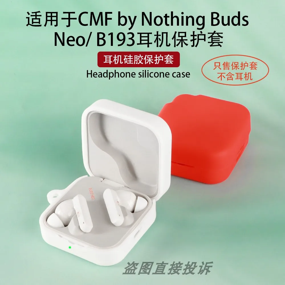 Solid Color Silicone Case For CMF by Nothing Buds Neo B193 Earbuds Protective Cover Anti‑Drop Soft Earphone Charging Box Shell