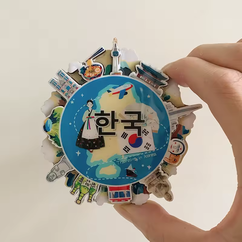 자석 스티커 부착 예시