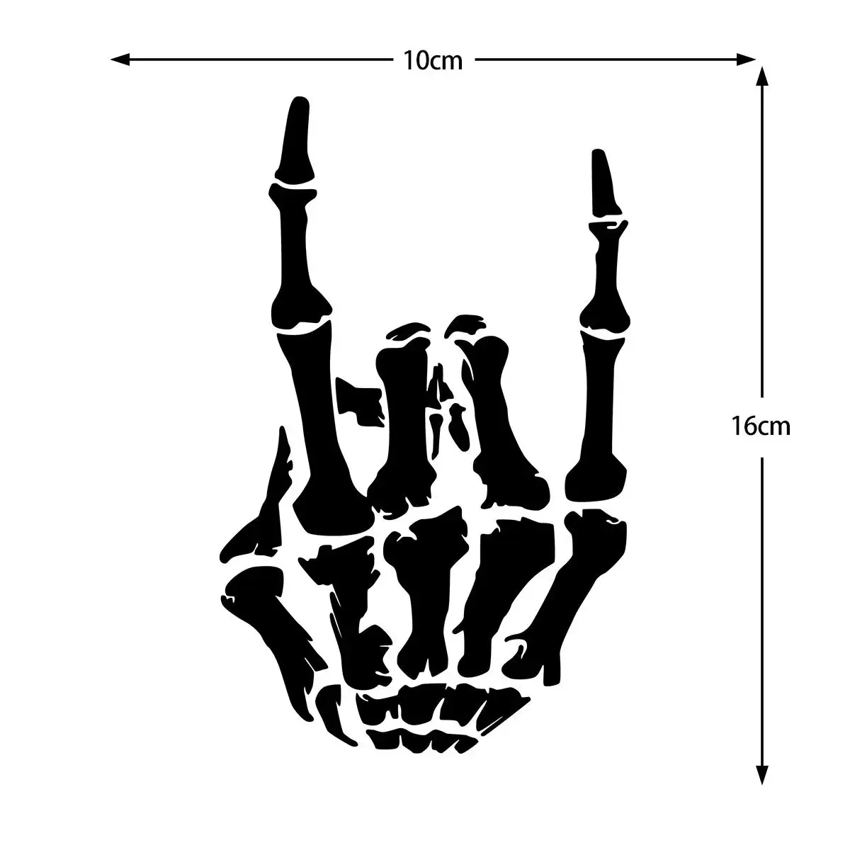 Adesivo reflexivo esqueleto rock gesto moto corpo decoração adesivo capacete modificação adesivo acessórios de moto