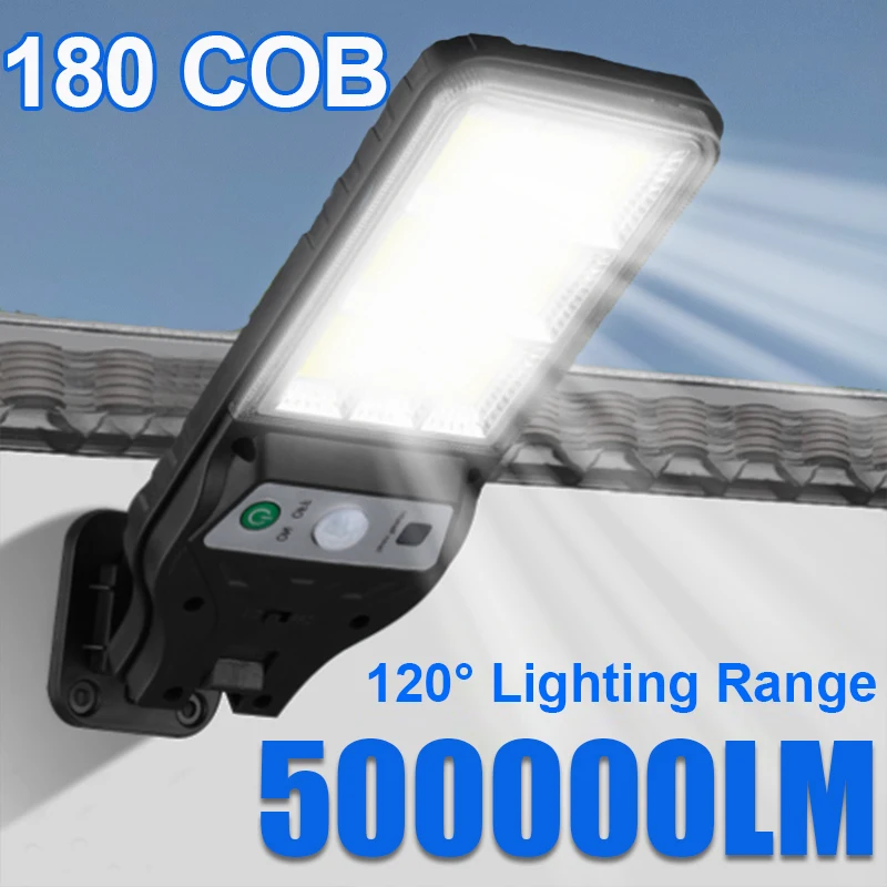 

IP65 Водонепроницаемая уличная солнечная лампа, супер яркий 180 COB, солнечный датчик, настенный светильник, охранное садовое освещение для уличного патио, гаража