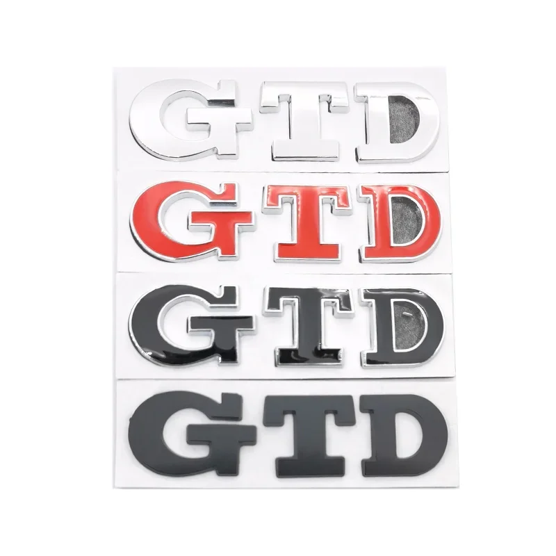 1pcs Car 3D Metal GTD Decals Head Grill Emblem Rear Badge For VW VOLKSWAGEN Golf 2 4 5 6 7 8 R MK4 MK5 MK6 MK7 Styling Sticker