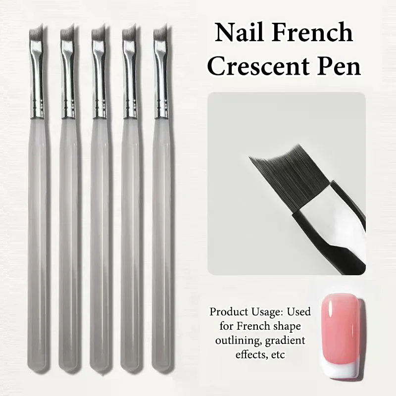 1 Uds. Pinceles para decoración de uñas a cuadros franceses, bolígrafo de dibujo con patrón de rejilla para bricolaje, suministros de pintura de extensión de Gel UV