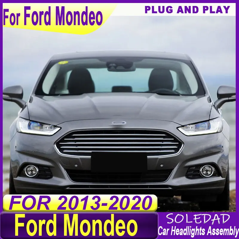 Car headlights for Ford Mondeo Headlights 2013 2014 2015 2016 2017 2018 2019 2020 DRL Daytime Running Light Head Lamp LED