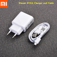 Original Xiaomi Charger 10W 5V2A EU/US Power Adapter Micro USB Cable For Mi Play S2 3 4 Redmi 3S 4 5 7A 9A 10A Note 3 4 5 6 Plus
