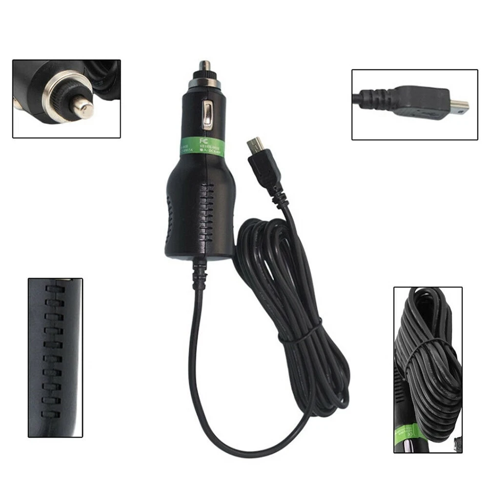 Pengisi Daya Daya Mobil USB Mini 1.2M DC 5V 1500MA Kabel Adaptor untuk GPS Kamera Mobil Perekam Input DC 12-24V Pengisi Daya Perekam Mobil