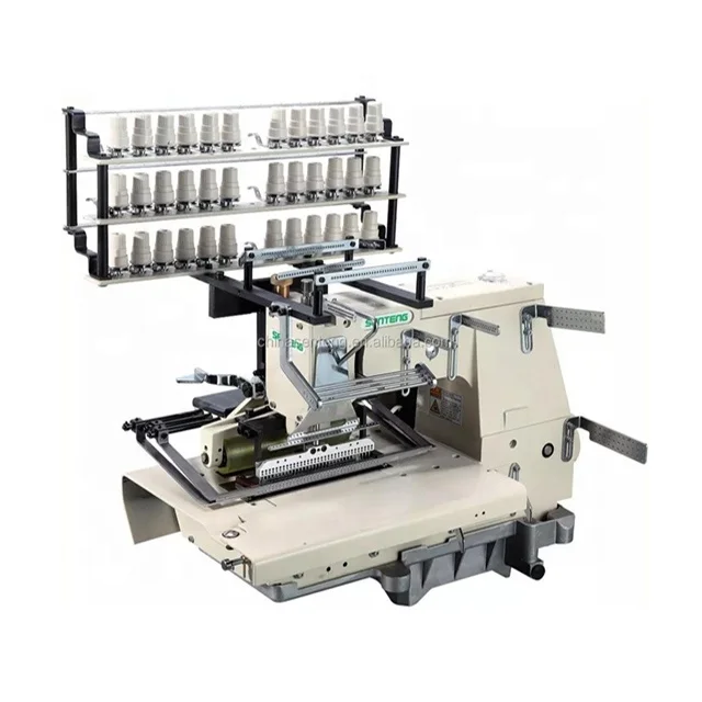 1433 PSSM 33 Needles Chain Stitch Shirring Flat Bed Multi Needles Smocking Industrial Sewing Machine