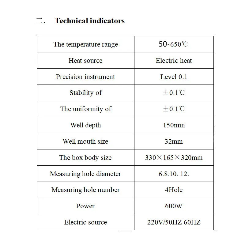 YPR-W650 przenośny piec do kalibracji temperatury od 50 do 650 ° C z ekranem dotykowym