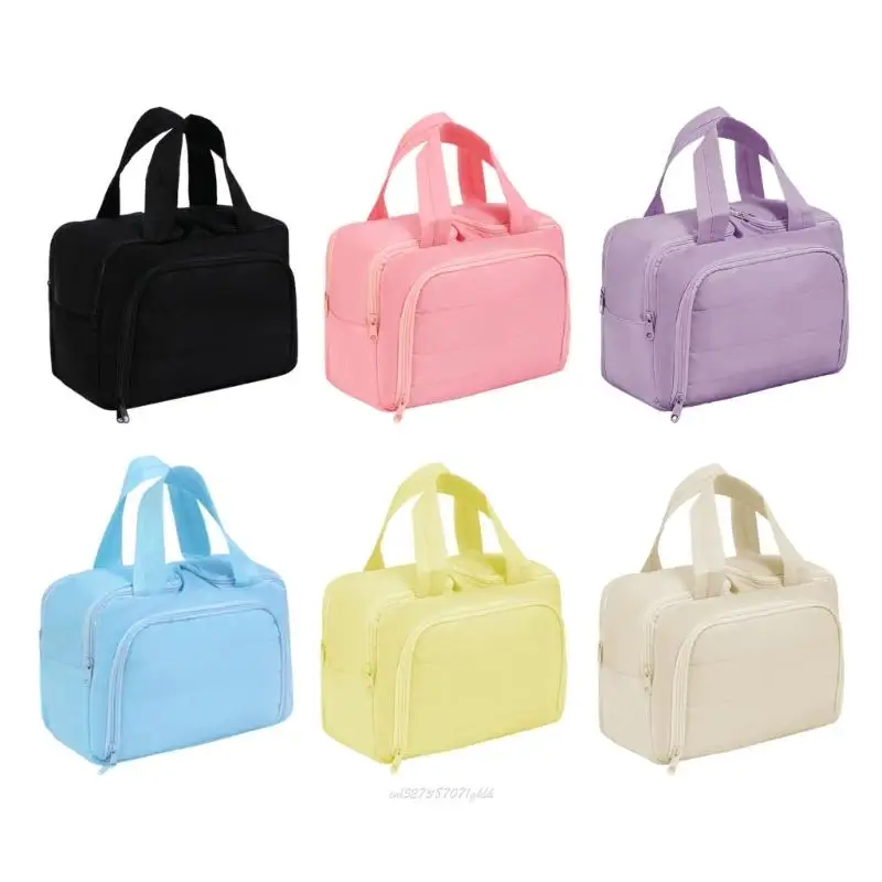 x5xa-gym-and-travel-cosmetic-bag-double-opening-design-large-capacity-stylish-portable-handle-practical-fabric-for-daily-use