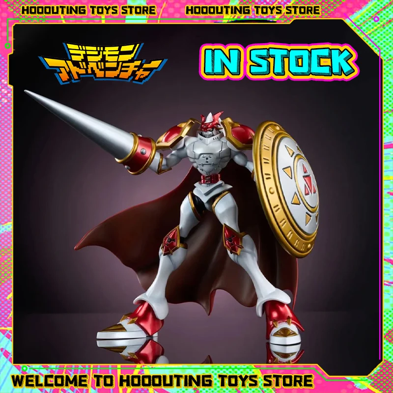 In Stock Digimon Anime Figure World Atlas Dukemon Figurine Royal Knight Duke Beast Handmade Model Gift Statue Collectible Figure