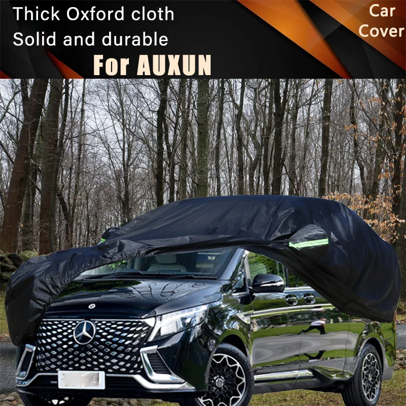 

For AUXUN Black Car Covers Outdoor Waterproof Dustproof Sun Rain Snow Protection Thick Oxford Cloth Full Outer Cover