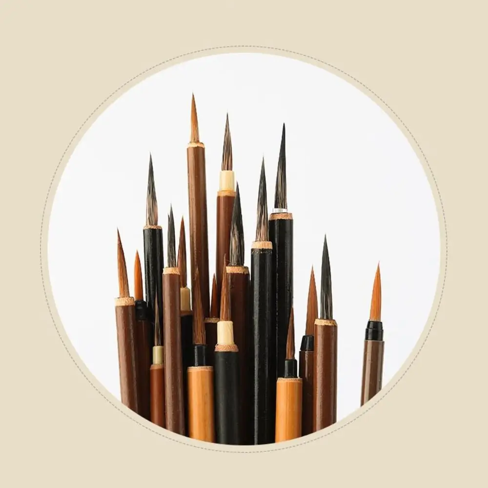 Wolf Hair For Art Drawing Hemming Thin Crisperding Chinese Brushes Calligraphy Brushes Painting Pens