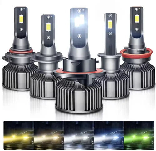 Bombilla LED para faros delanteros H4 H7 H1, 12V, 6000K, blanco, 3000K, amarillo dorado, apto para PSX26W 5202 9005 9006 9012 880 881