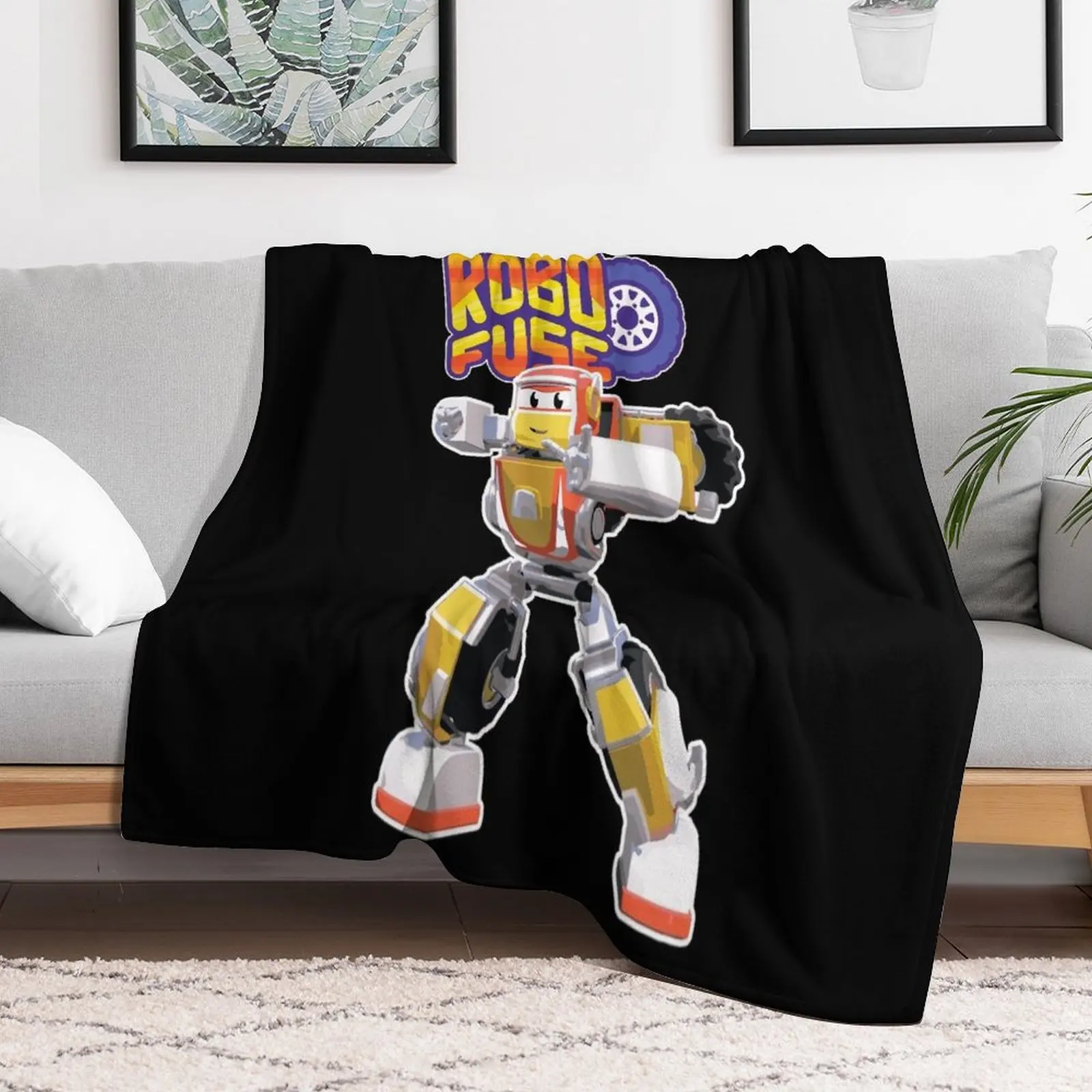 

robofuse Car City's Robo Robot superhero Throw Blanket Plaid on the sofa Plush Thin Soft Blankets