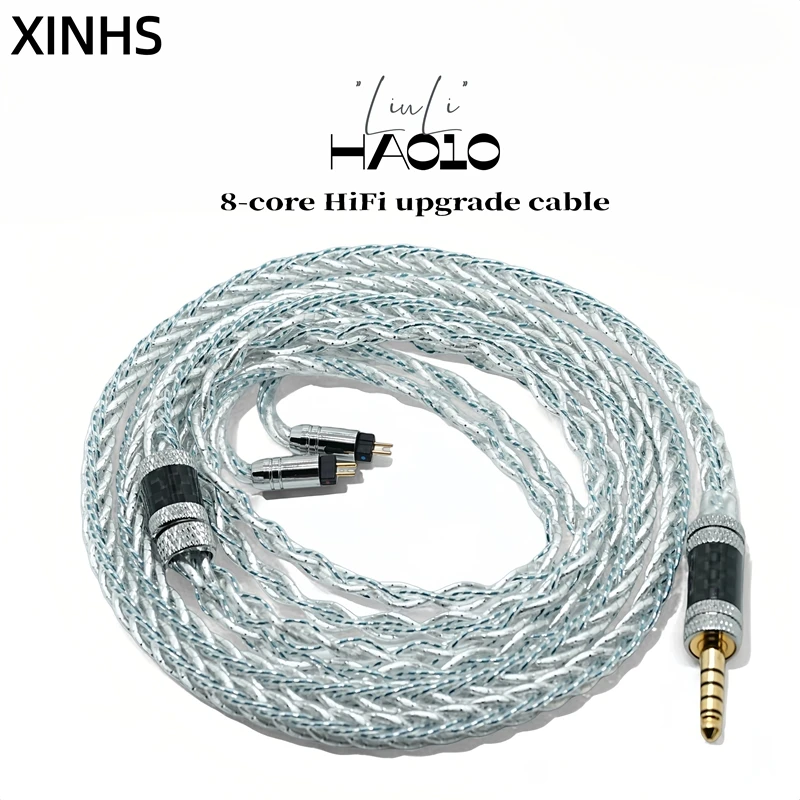 

XINHS HA010 LiuLi HiFi Upgrade Cable High Sterling Silver Palladium Plated + 7N OCC 4.4mm Balanced Cable For IEMS Zero2 Celest